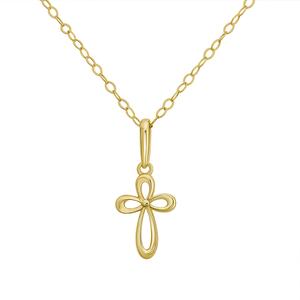 Kids Gold Filled Open Cross Pendant