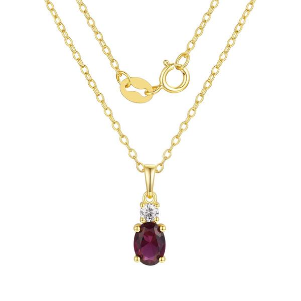 February Birthstone Simulated Amethyst & CZ Pendant