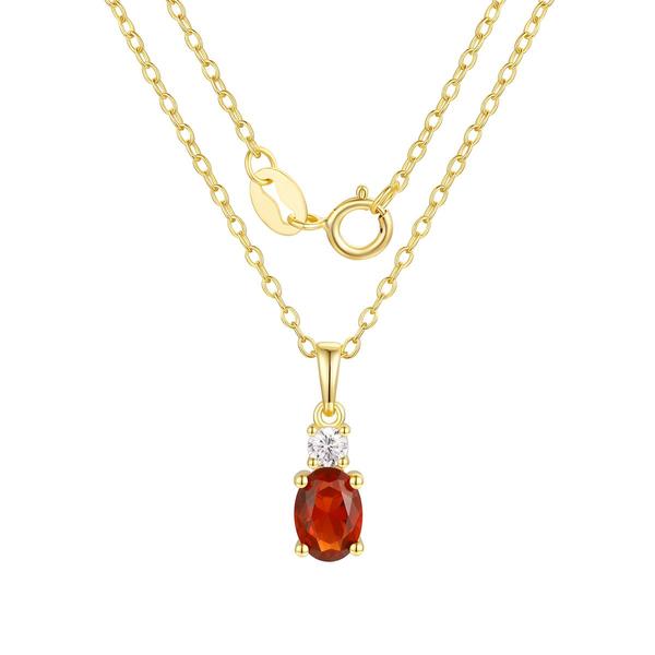 July Birthstone Simulated Ruby & CZ Pendant