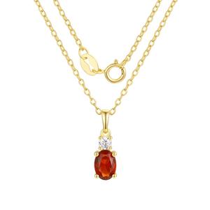July Birthstone Simulated Ruby & CZ Pendant