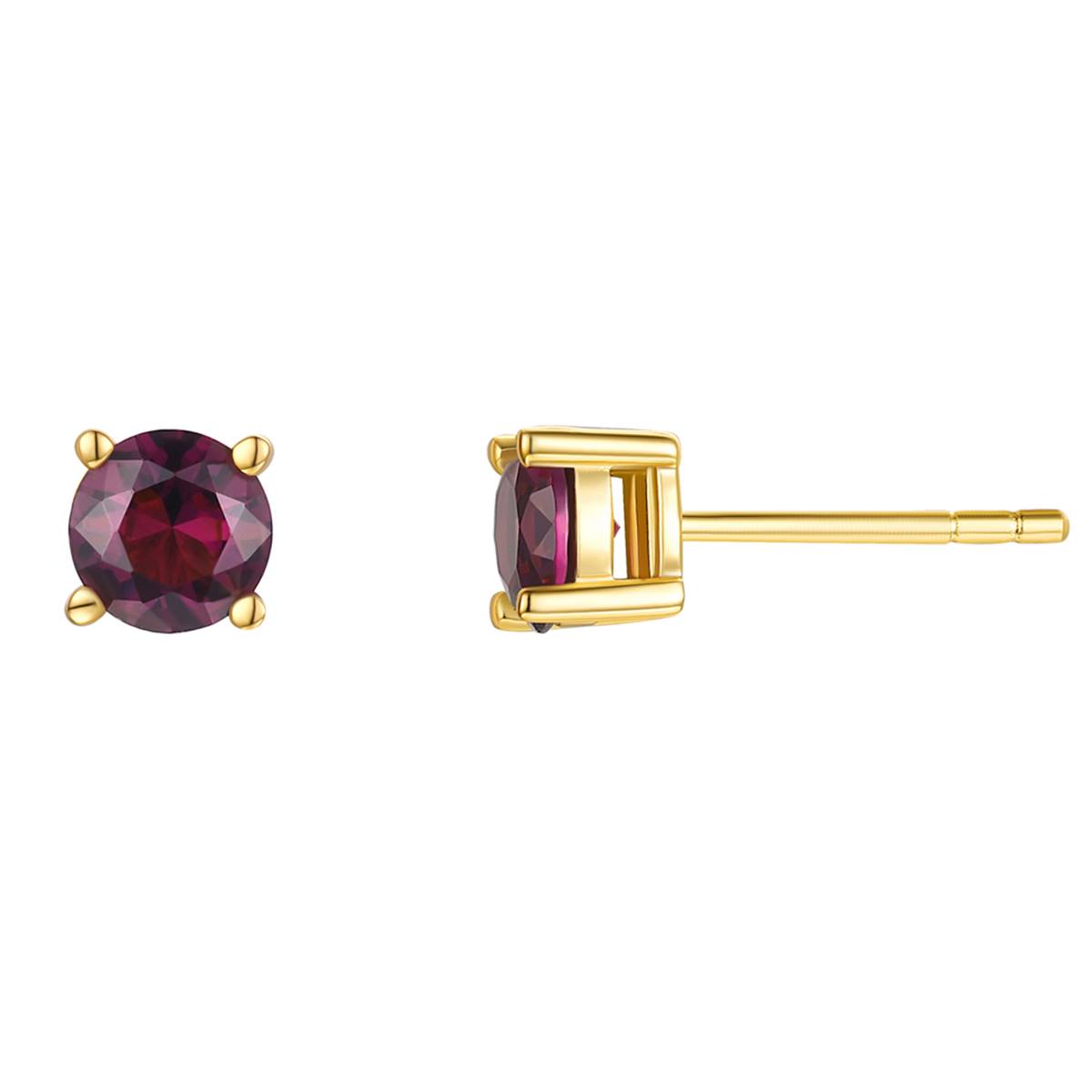 February Birthstone Simulated Amethyst 6mm Stud Earrings