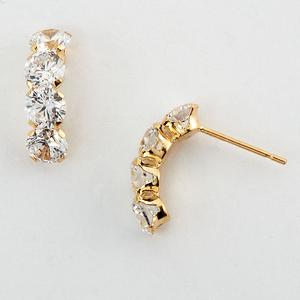 10kt. Yellow Gold CZ Earrings