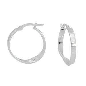 Sterling Silver Fancy Polished Hoop Earrings