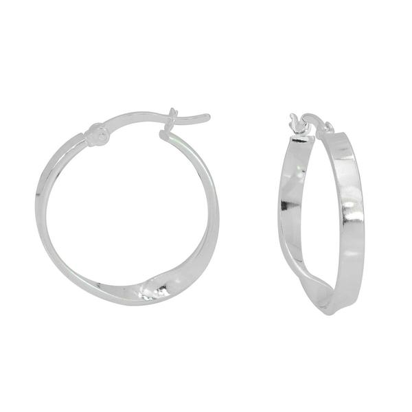 Sterling Silver Fancy Polished Hoop Earrings