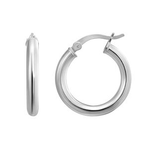 3x20mm Clicktop Round Hoop Earrings