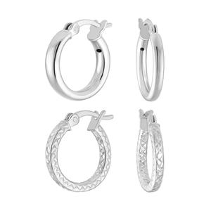 2pr. Click Top Hoop Earrings