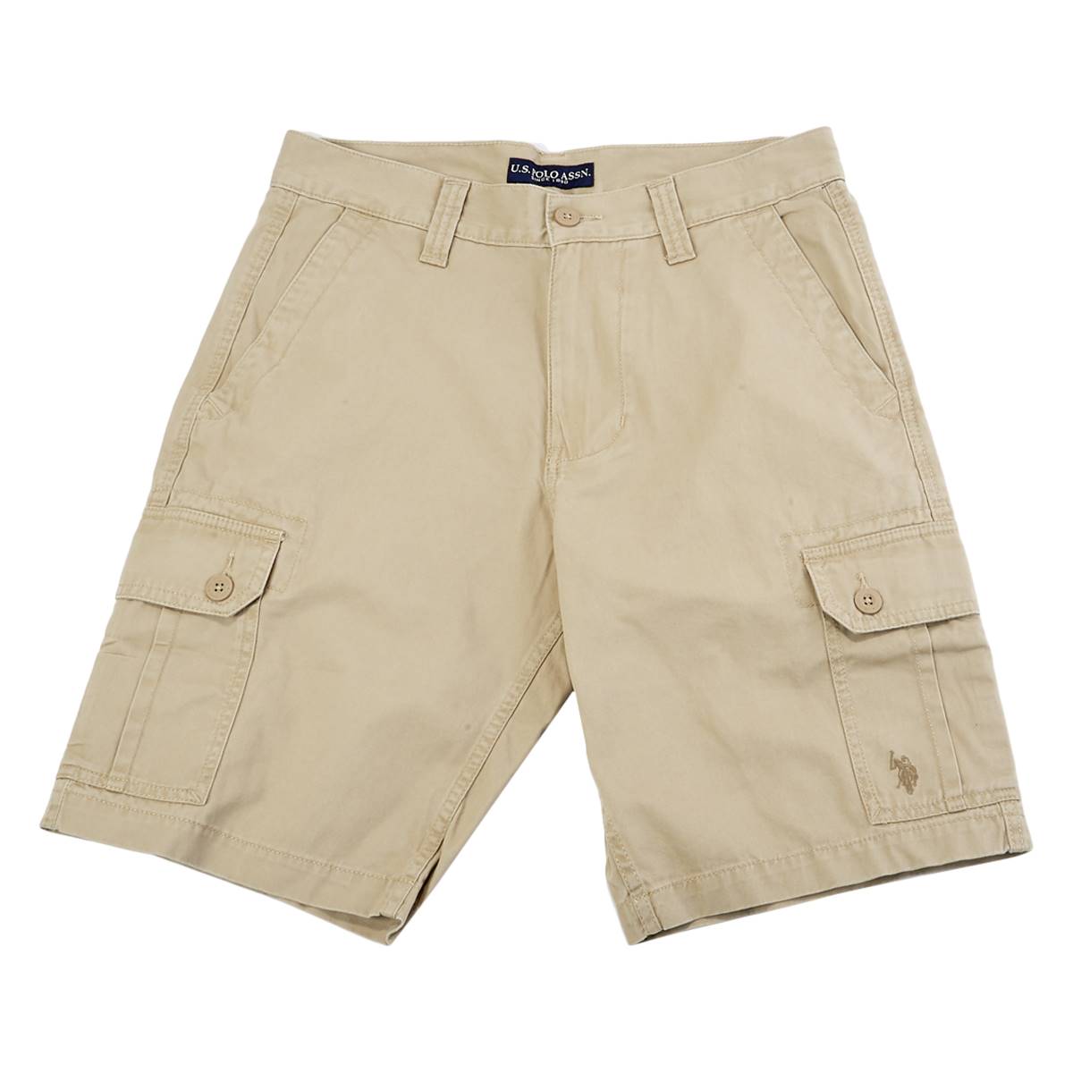 Mens U.S. Polo Assn.(R) Ripstop Peached Twill Cargo Shorts