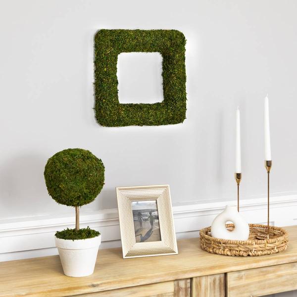 Northlight Artificial Reindeer Moss Square Spring Wreath alternate view