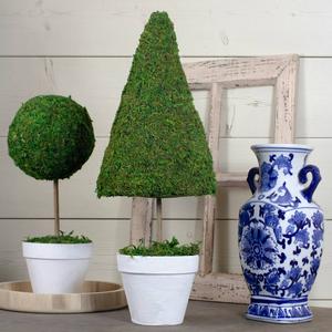 Northlight Artificial Reindeer Moss Potted Topiary Tree alternate view