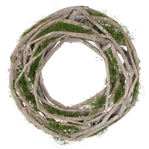 Northlight Birch Twig Green Moss Artificial Wreath