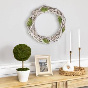 Northlight Birch Twig Green Moss Artificial Wreath alternate view