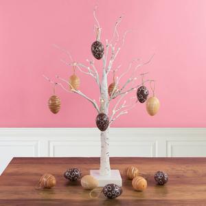 Northlight 27ct. Brown & Beige Easter Egg Ornaments alternate view