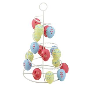 Northlight Floral & Striped Decorative Easter Egg Tree