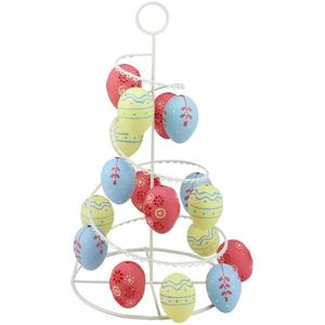 Northlight Floral & Striped Decorative Easter Egg Tree alternate view