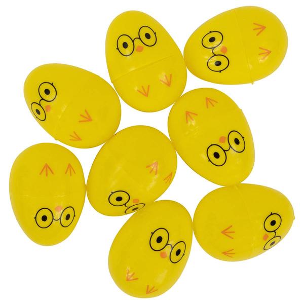 Northlight 8ct. Yellow Chicks with Glasses Easter Eggs