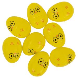 Northlight 8ct. Yellow Chicks with Glasses Easter Eggs
