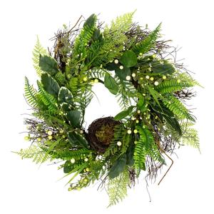 Northlight Artificial Foliage Spring Wreath with Nest