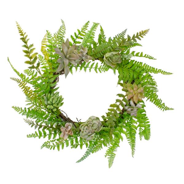 Northlight Artificial Succulents & Foliage Spring Wreath