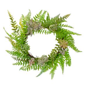 Northlight Artificial Succulents & Foliage Spring Wreath