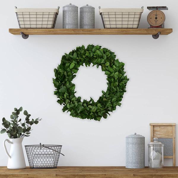 Northlight Preserved Leaf Spring Garden Wreath alternate view