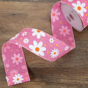 Northlight 30ft. Spring Floral Wired Craft Ribbon alternate view