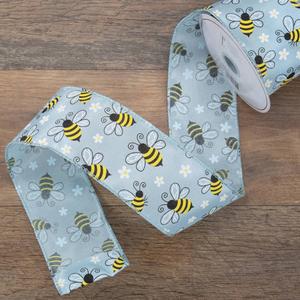 Northlight 30ft. Spring Bumblebee Craft Ribbon alternate view