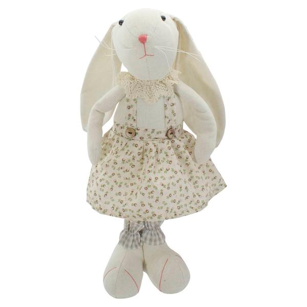Northlight Girl Easter Bunny with Floral Dress Figurine