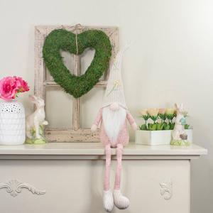 Northlight Sitting Gnome w/ Floral Knitted Hat Figurine alternate view