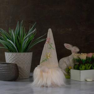 Northlight Lighted Knitted Hat Sitting Gnome Figurine alternate view