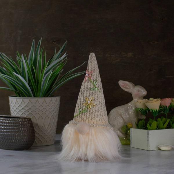 Northlight Lighted Knitted Hat Sitting Gnome Figurine alternate view