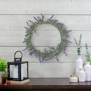 Northlight Pre-Lit Lavender Spring Wreath alternate view