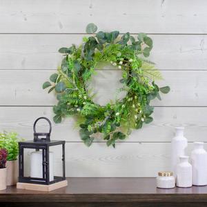 Northlight Artificial Eucalyptus & Foliage Spring Wreath alternate view