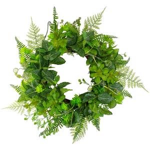 Northlight Artificial Maidenhair Fern Spring Wreath