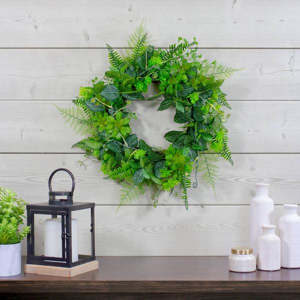 Northlight Artificial Maidenhair Fern Spring Wreath alternate view