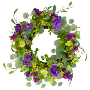 Northlight Artificial Eucalyptus & Hydrangea Wreath