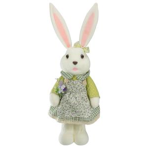 Northlight Standing Girl Rabbit Holding Flowers Figurine