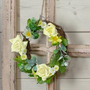 Northlight Mini Rose & Foliage Spring Wreath alternate view