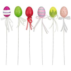 Northlight Colorful Easter Egg Picks - Set of 6