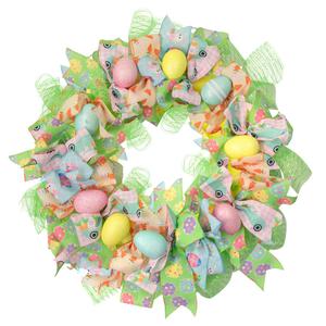 Northlight Pastel Easter Eggs and Ribbons Wreath
