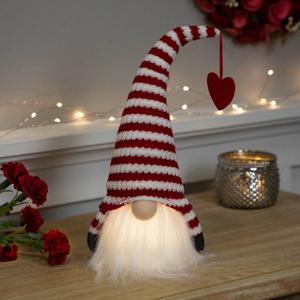 Northlight LED Striped Valentine's Day Gnome Figurine alternate view