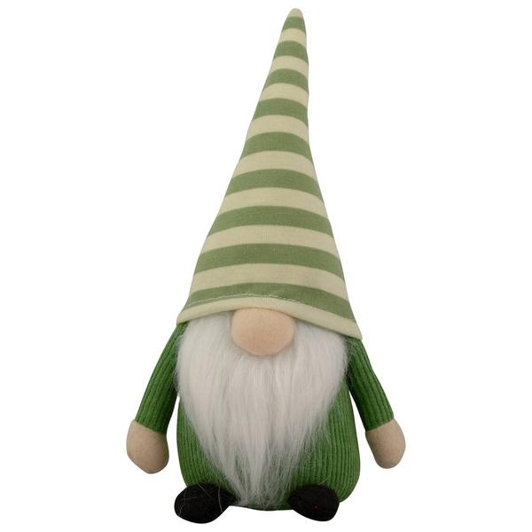 Northlight Green Striped Hat Springtime Boy Gnome
