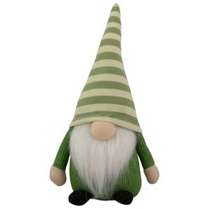 Northlight Green Striped Hat Springtime Boy Gnome