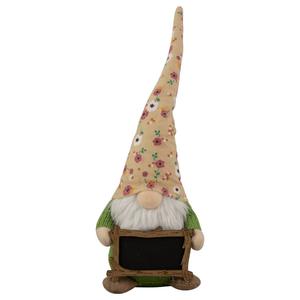 Northlight Floral Springtime Boy Gnome w/ Message Board