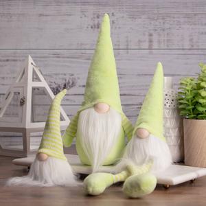 Northlight Lime Green & White Spring Gnome Figurine alternate view