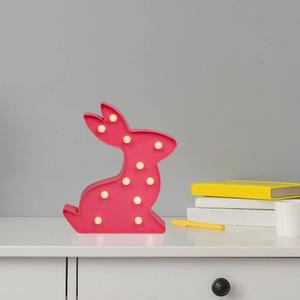 Northlight LED Pink Easter Bunny Marquee Wall Sign alternate view