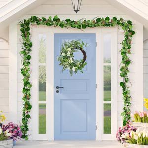 Northlight Artificial Hellebores & Ivy Spring Wreath alternate view