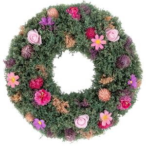 Northlight Thistle Mixed Floral Spring Wreath