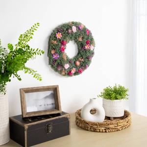 Northlight Thistle Mixed Floral Spring Wreath alternate view