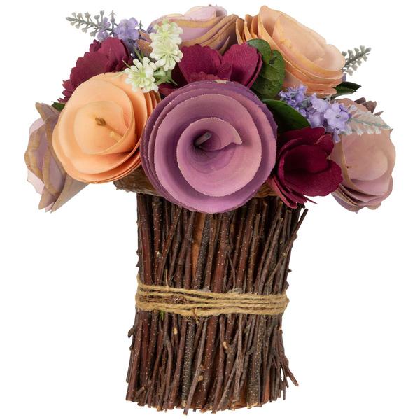 Northlight Artificial Wooden Floral Spring Bouquet