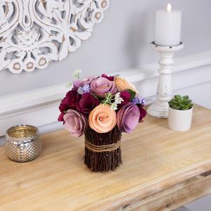 Northlight Artificial Wooden Floral Spring Bouquet alternate view